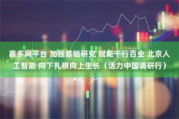 嘉多网平台 加强基础研究 赋能千行百业 北京人工智能 向下扎根向上生长（活力中国调研行）